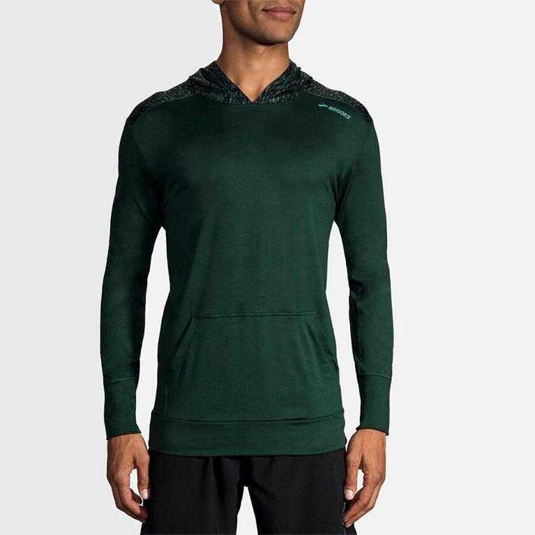 Brooks Dash NZ - Men's Running Jackets - Green (75138-PYHC)